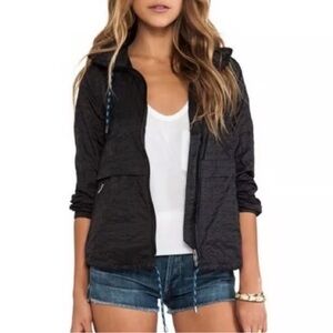 Free People Black Windbreaker